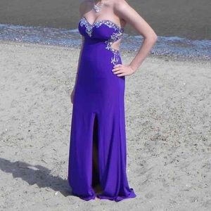 Long prom purple Clarisse prom dress