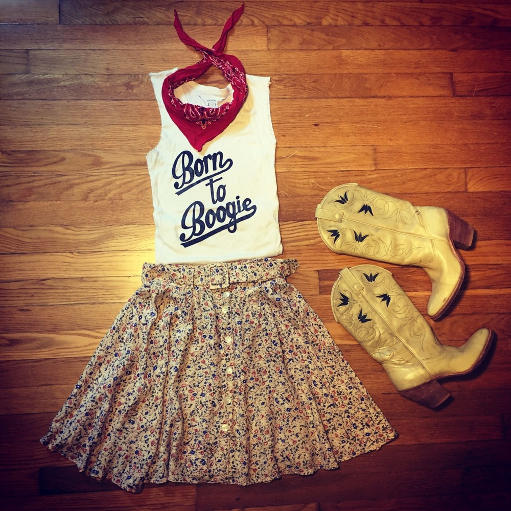 Vintage floral skirt