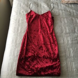 Crushed velvet party dress