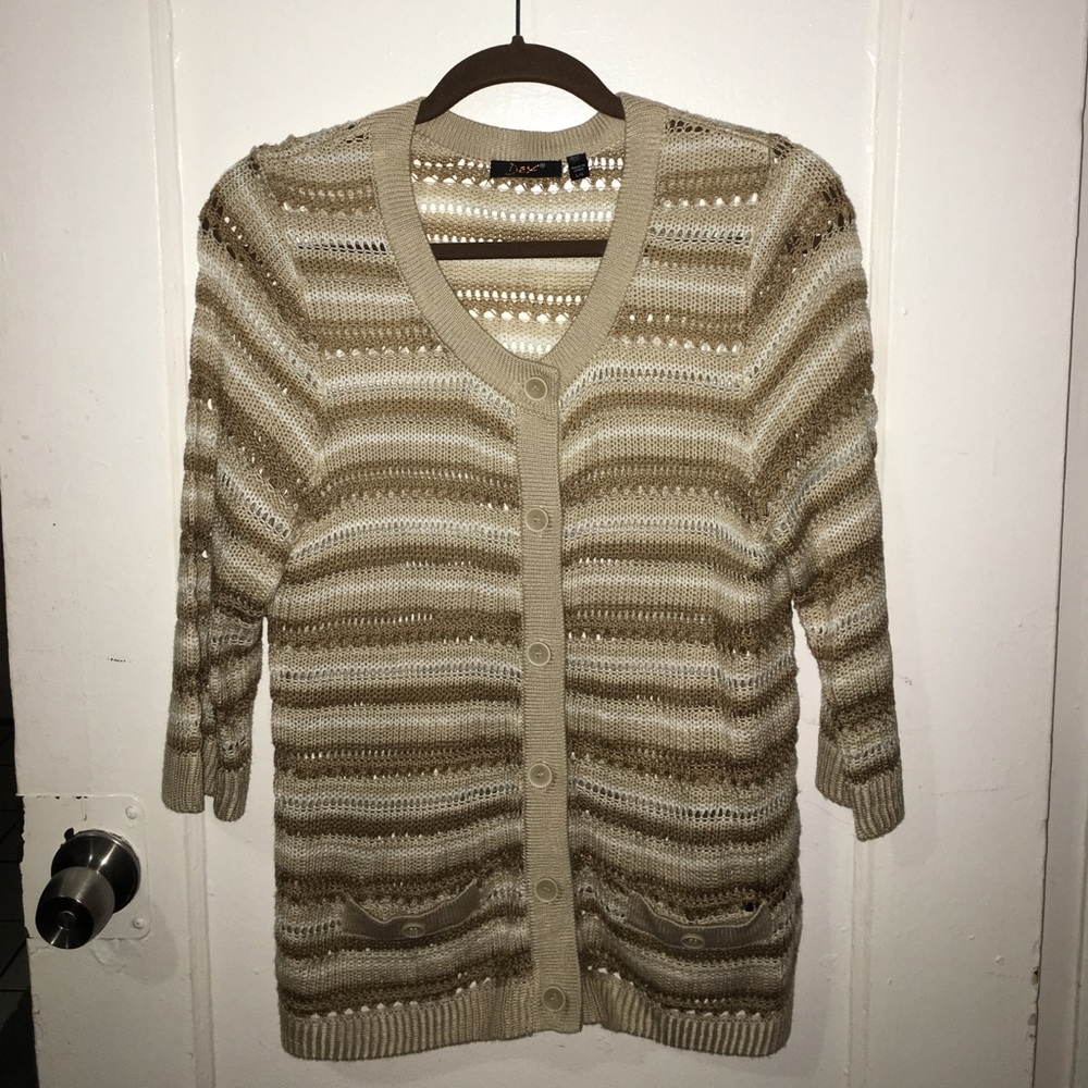 Neutral Colored Knit Cardigan