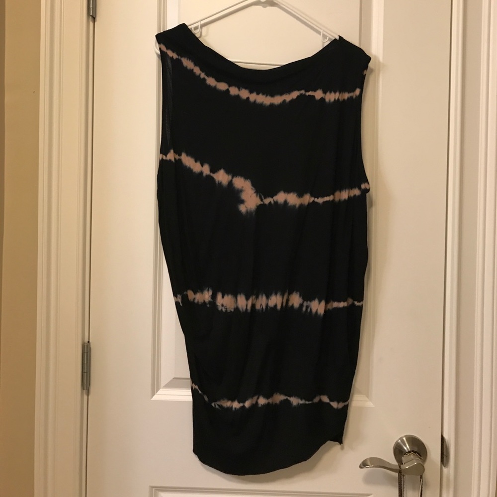 Black and cream tie dye shirt