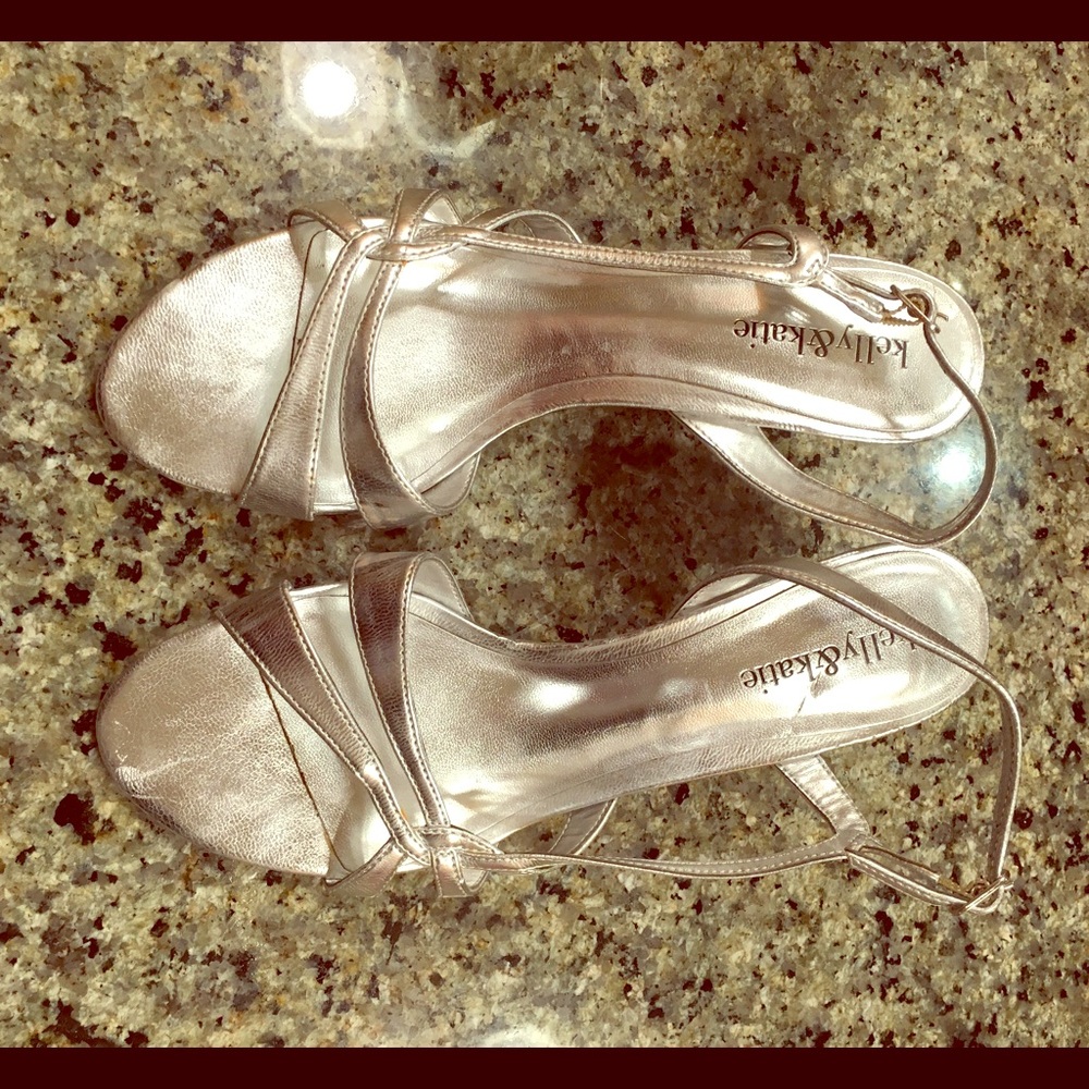 Silver dressy sandal heels