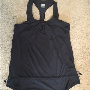 Black racerback exercise top