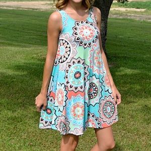 Bold Printed Sleeveless Tunic