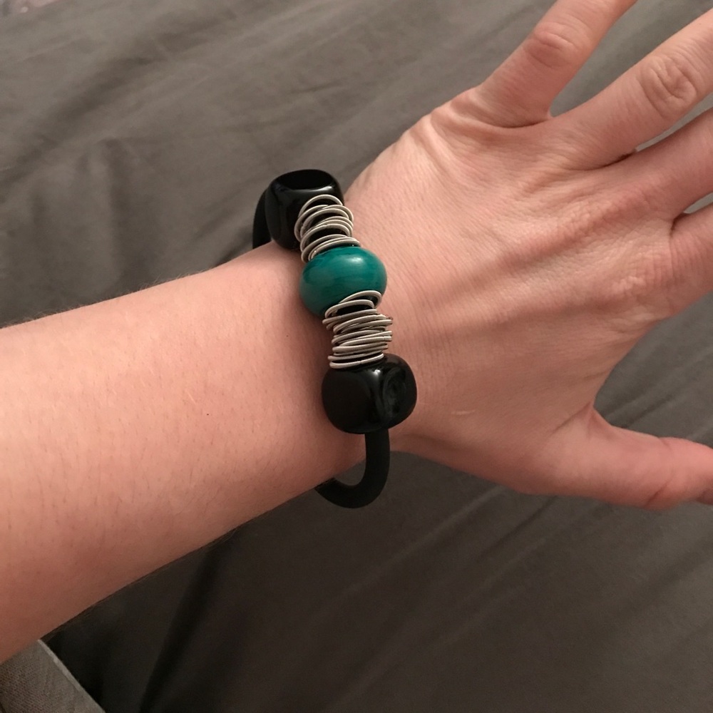 Unique rubber and ceramic bracelet