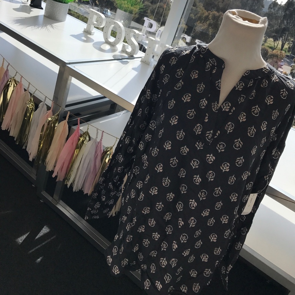 Old Navy Blouse with Rose Print