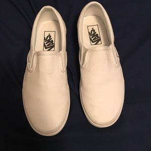 White SlipOn Vans