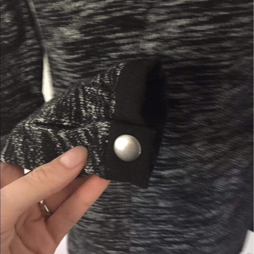 Madewell Black Grey Marled Contrast Dress XS - Picture 7 of 8