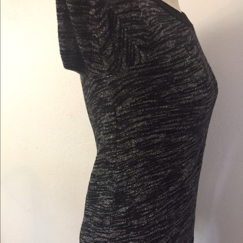 Madewell Black Grey Marled Contrast Dress XS - Picture 8 of 8