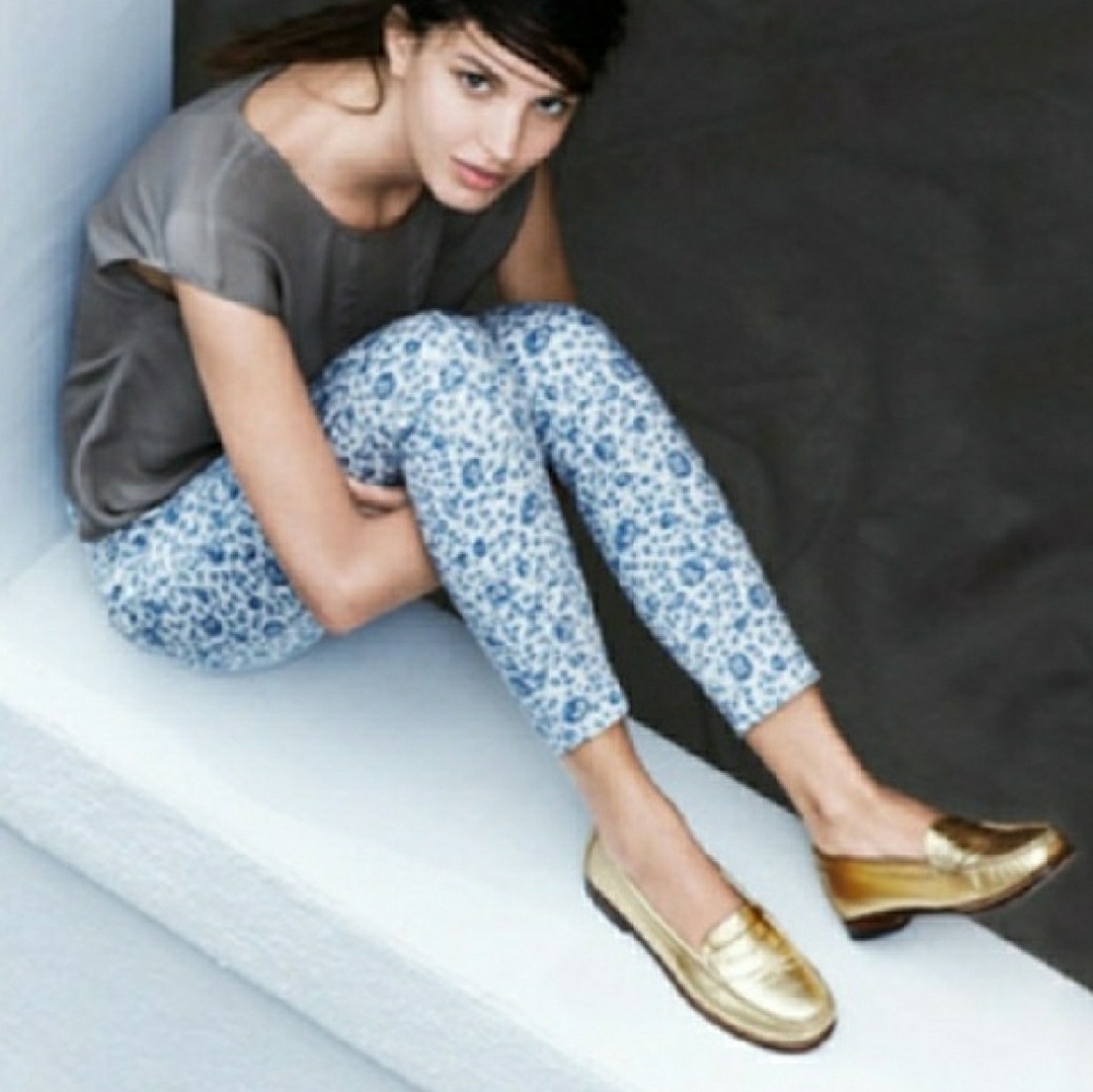 Madewell Floral Skinny Ankle Jeans