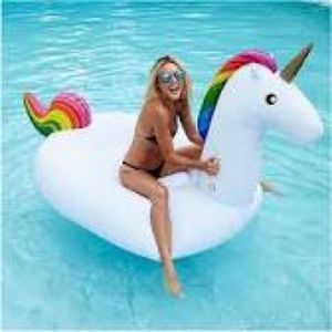 Giant Rainbow Inflatable Unicorn Pool Float Raft