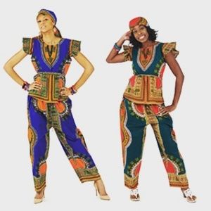 Print Blouse & Pant Set