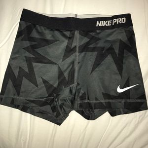 Black Patterned Nike Pro Spandex