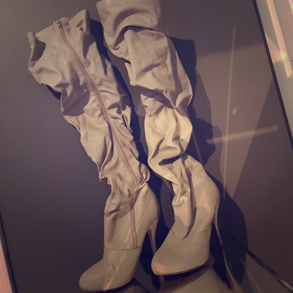 Knee high heel boots