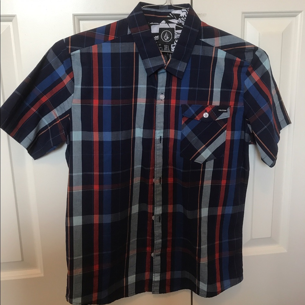 Boys Plaid Shortsleeved Shirt