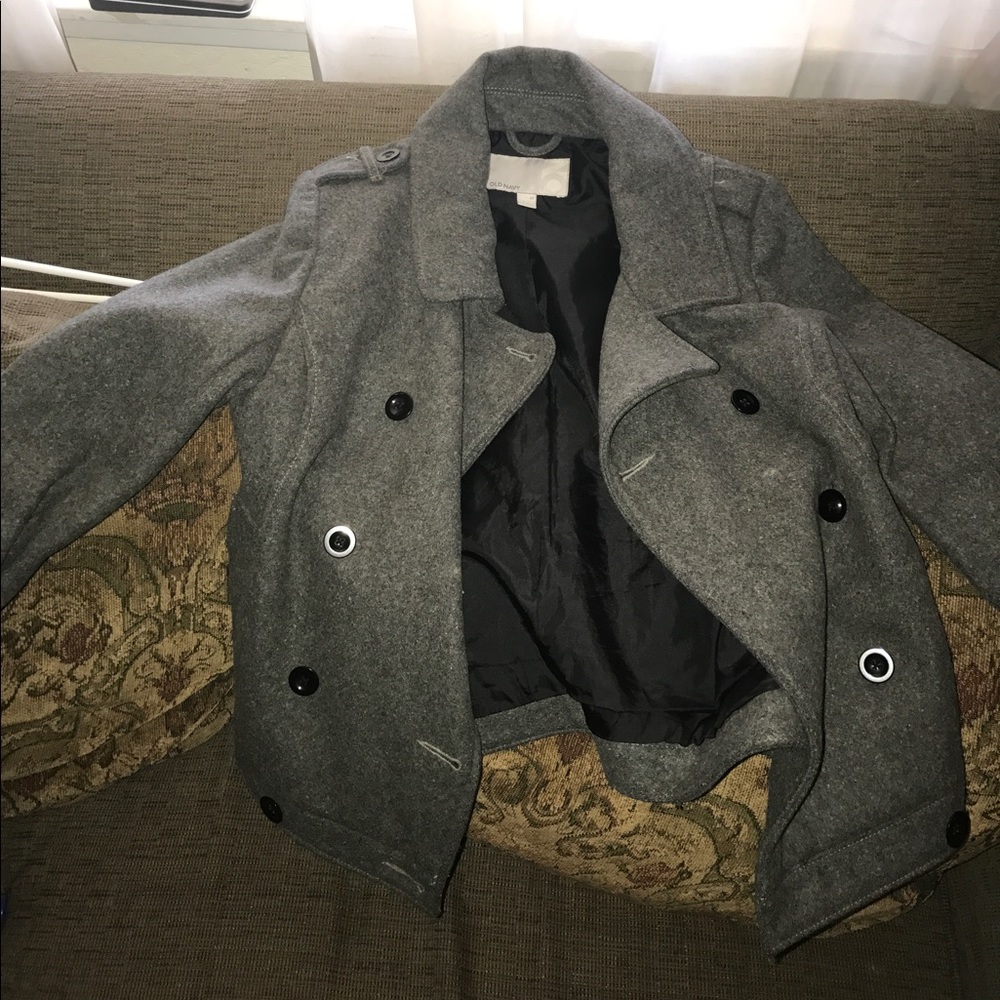 Gray peacoat