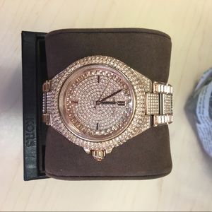 Michael Kors Camille Glitz Watch in Rose Gold