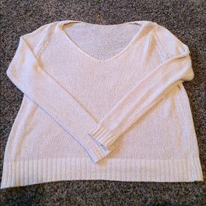 Cream cropped sweater. Reposh