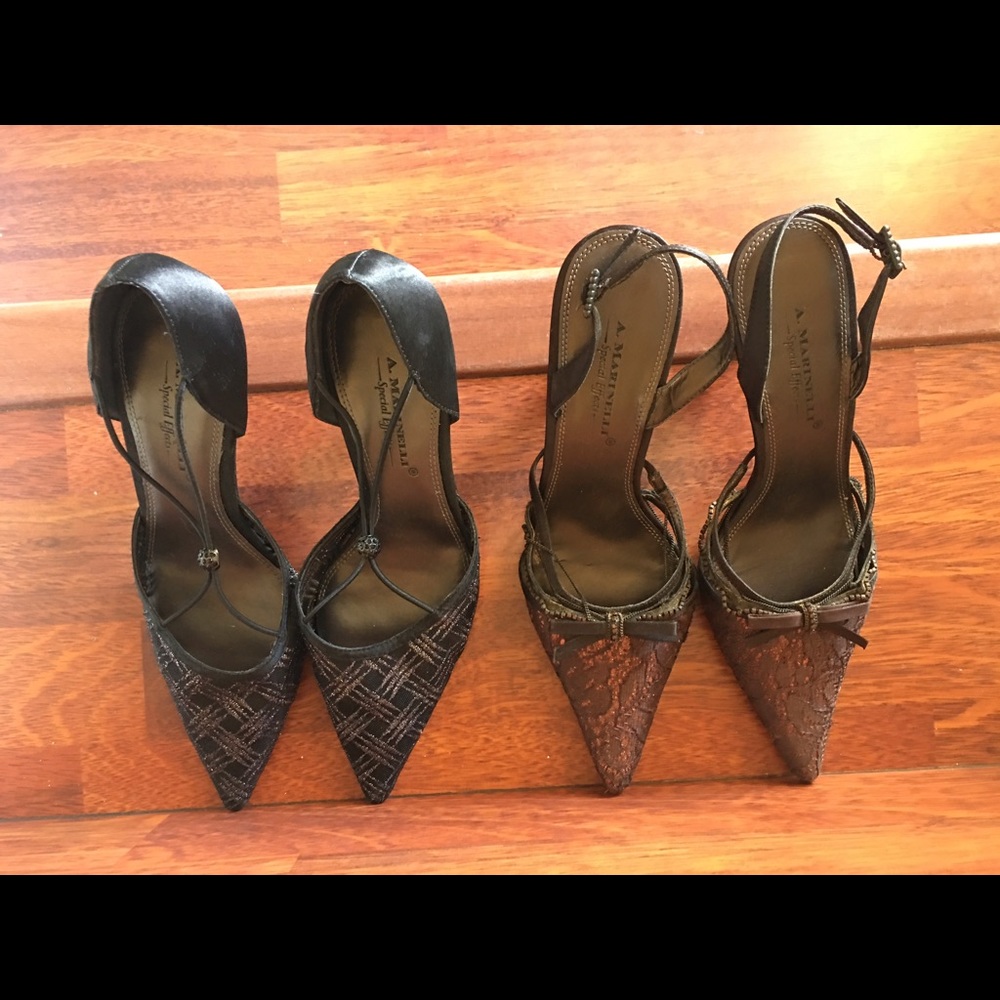 $20 for BOTH A. Marinelli pointed-toe shoes
