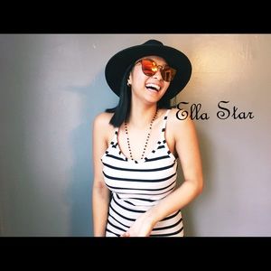 NWT B&W Striped Summer Dress. Sizes M,L.