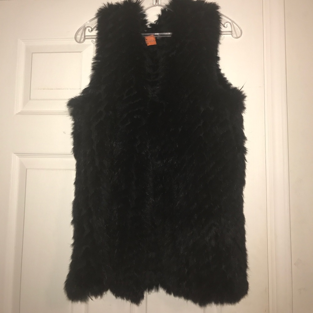 Rabbit fur vest