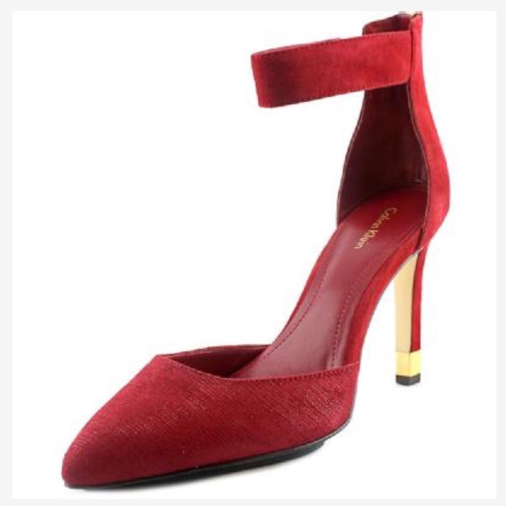 Calvin Klein Tanda Red Suede Pumps
