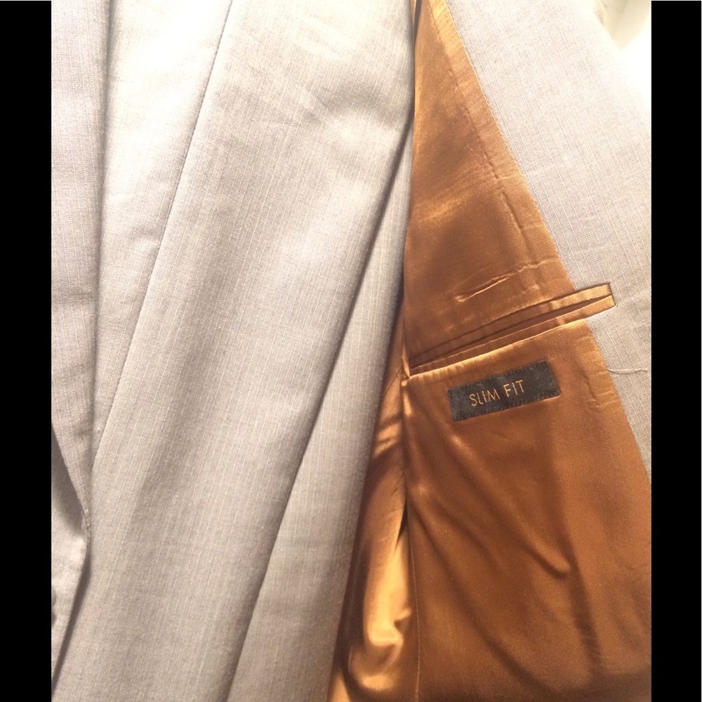 Jos A Bank Grey Slim Fit Suit