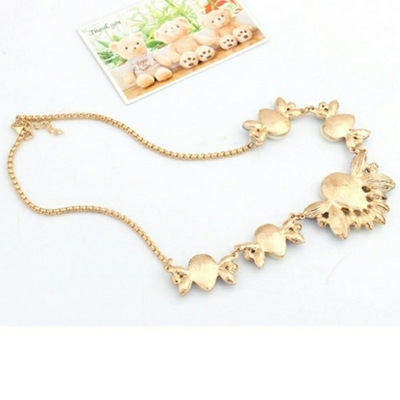 Blue Peddle Statement Necklace - Picture 3 of 4