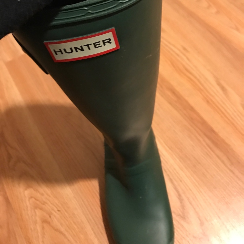 Green hunter boots