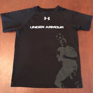 YMD Boys Black UA Soccer Shirt