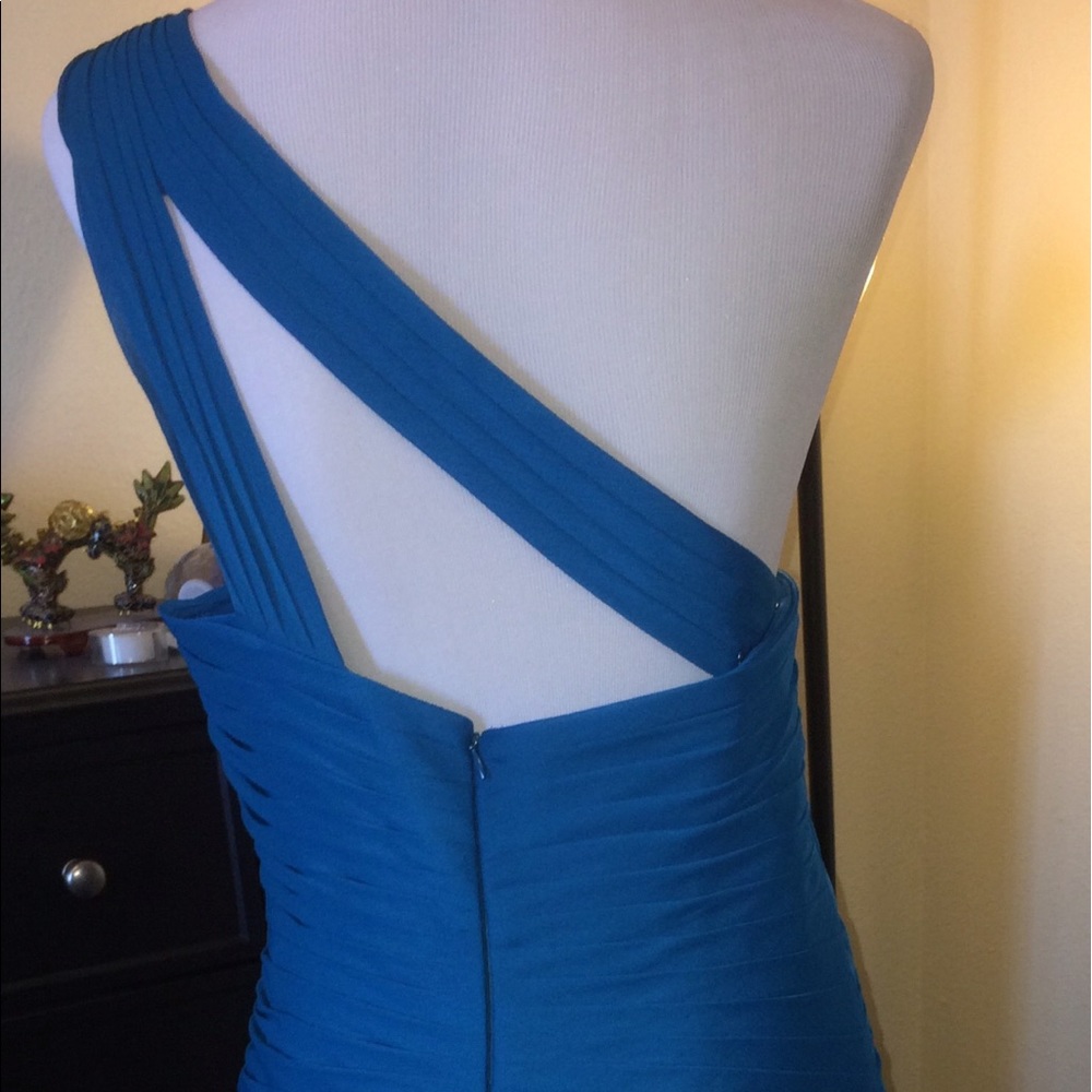 Mori Lee shoulder chiffon floor length dress - Picture 4 of 4