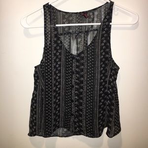 ⚡️⚡️⚡️ Forever 21 black sheer top w white details