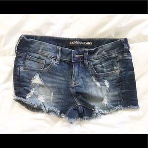 Express Denim Cutoff Shorts