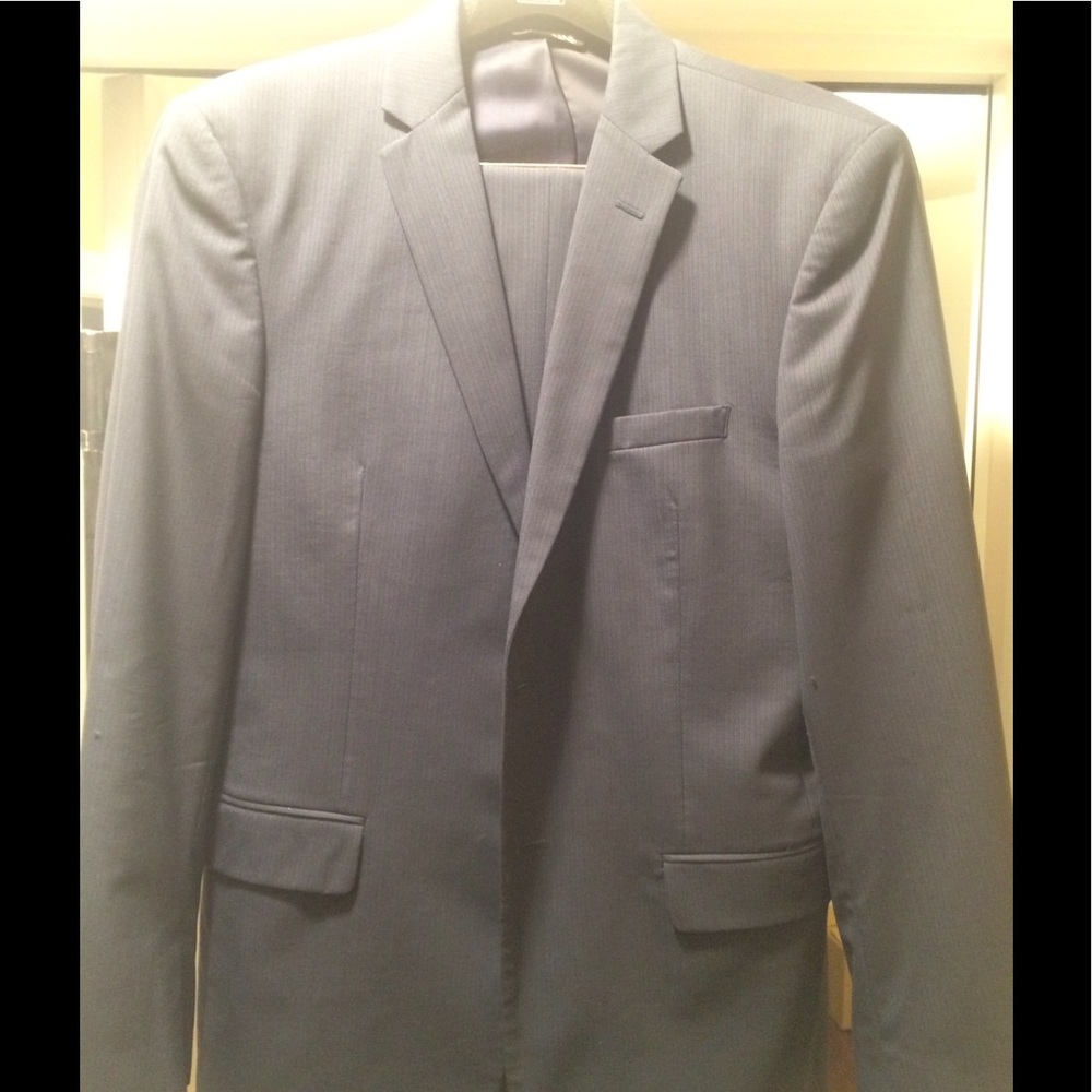 Jos. A Bank Blue Pinstripe Slim Fit Suit