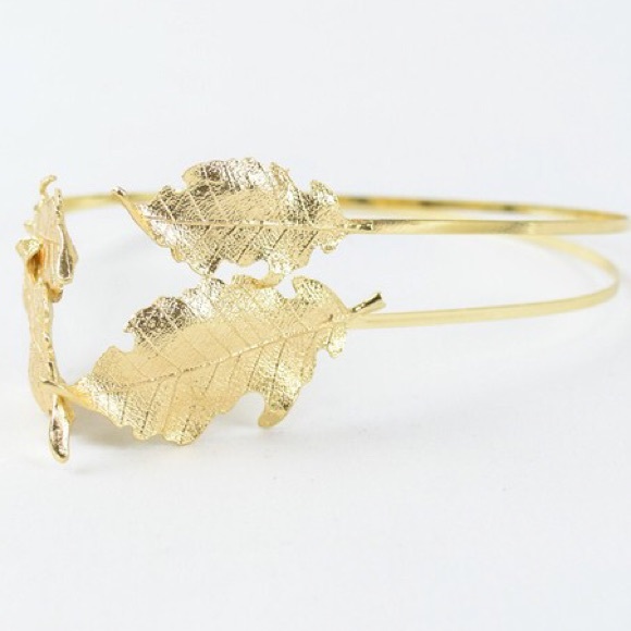 Gold leaf halo headband - Picture 2 of 4