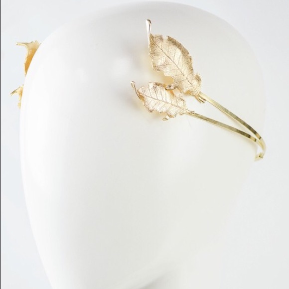 Gold leaf halo headband - Picture 3 of 4