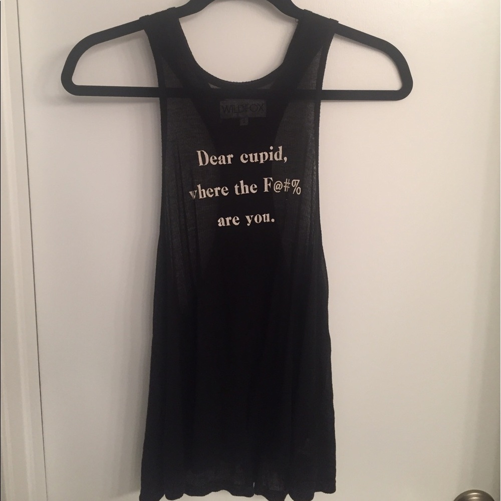 Wildfox Dear Cupid Tank in Black