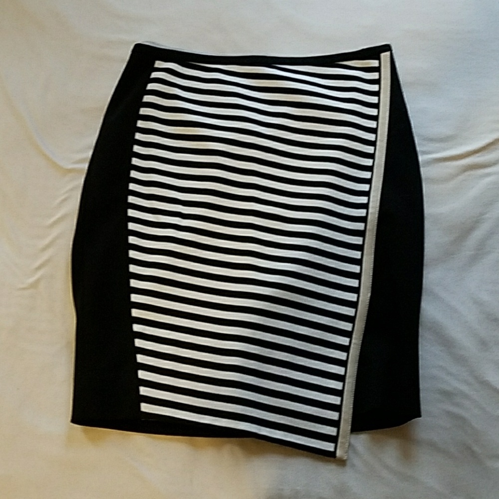 WHBM Striped Pencil Skirt