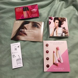 Lot of lip color samples