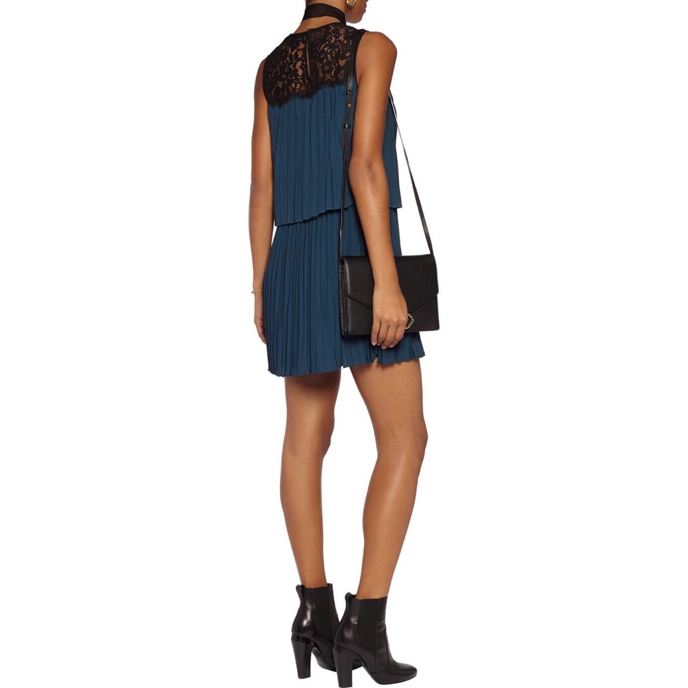 New Rachel Zoe Berenice Lace Pleated Voile Dress 2 - Picture 6 of 6