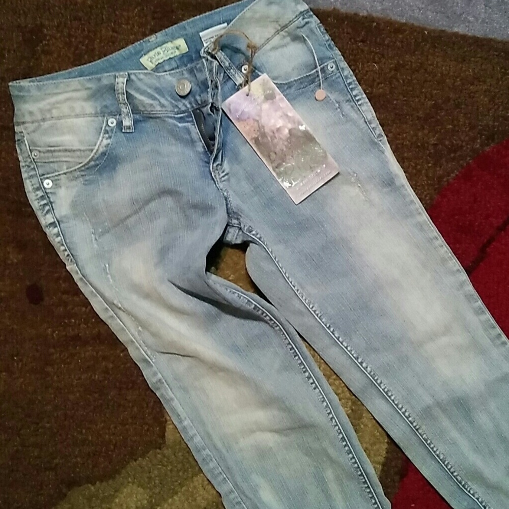 Light Wash Slightly Distressed Jeans *New!