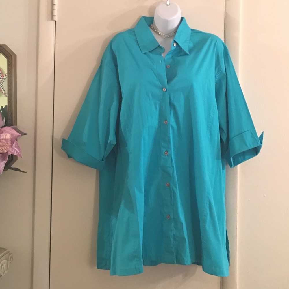 🌸REDUCED 🌸 New Teal Oversized Tunic Shirt🛍