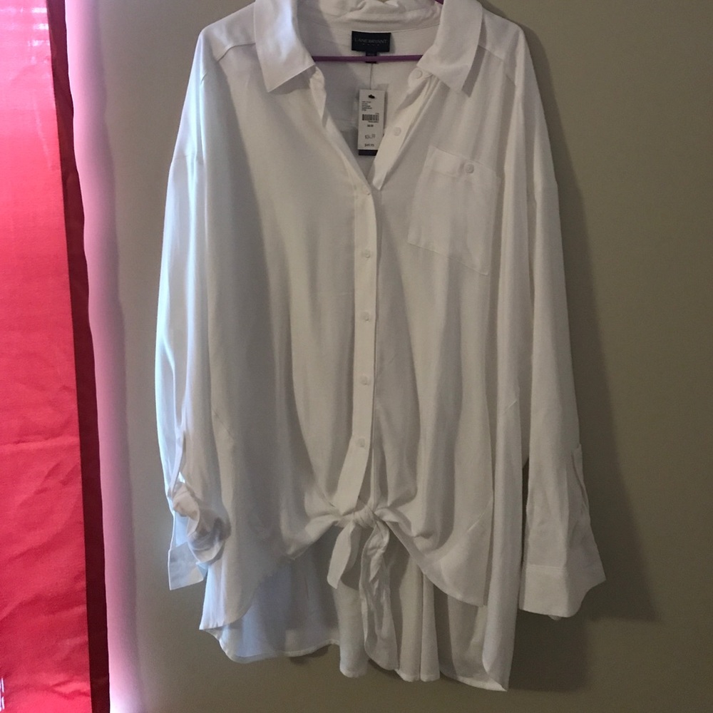 White oversized blouse