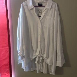 White oversized blouse