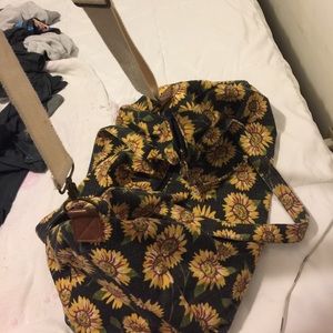 Sun flower duffle bag/travel bag