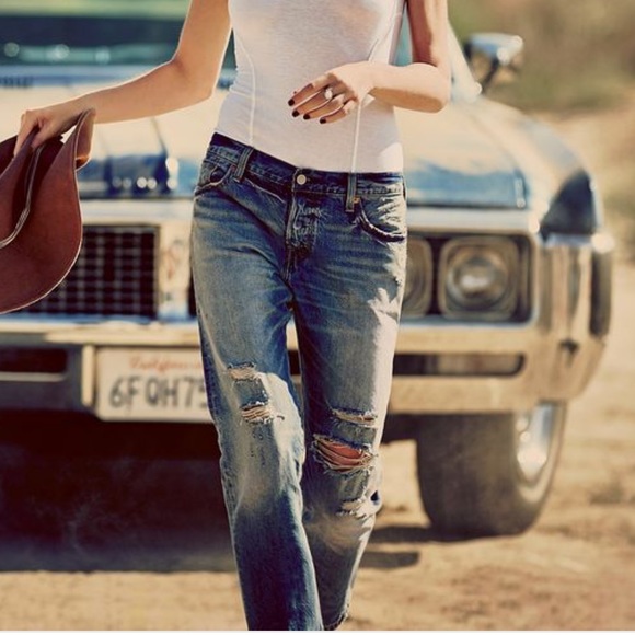 Levi's Denim - FP x Levi's 501 CT destroyed straight leg jeans