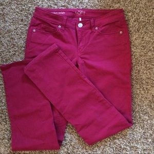 Magenta jeans