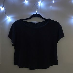dark gray crop top