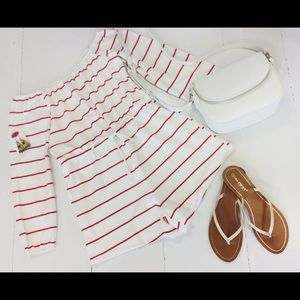 Off the shoulder romper. Size medium