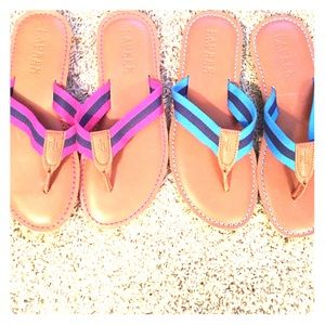 RALPH LAUREN Flip Flops!! New!! Never Worn